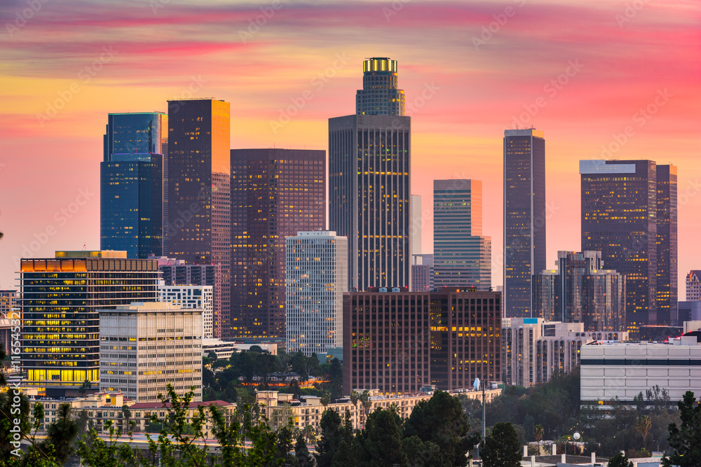 Naklejka premium Los Angeles, California Skyline