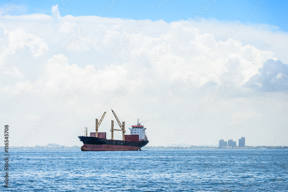 Obraz premium Large container ship in the sea