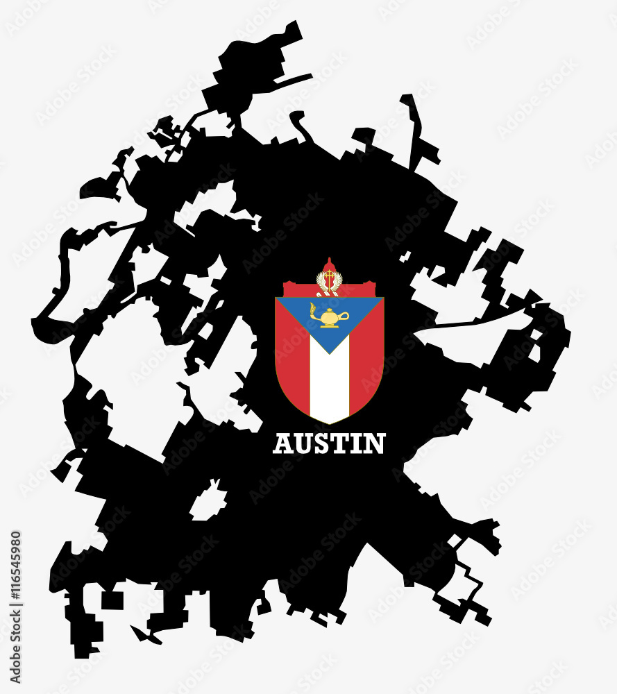 city of Austin map silhouette with - 1000 F 116545980 QxVOGvQMklEYs1bHA7mNrRzBQkbmz9UG 