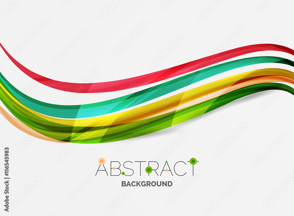 Fototapeta premium Geometric abstract background, swirl colorful lines