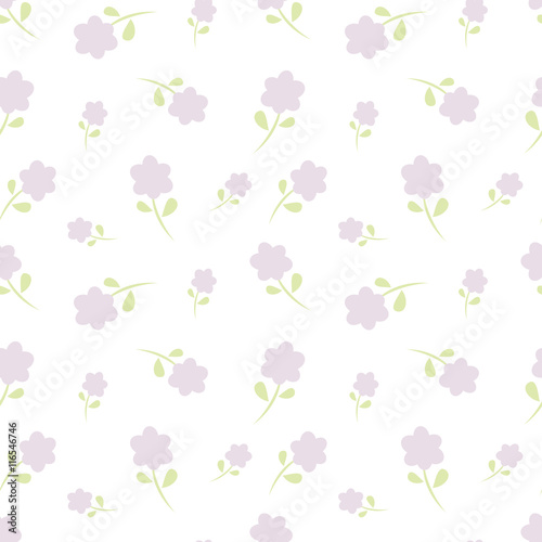 cute romantic purple flowers seamless vector pattern background illustration

