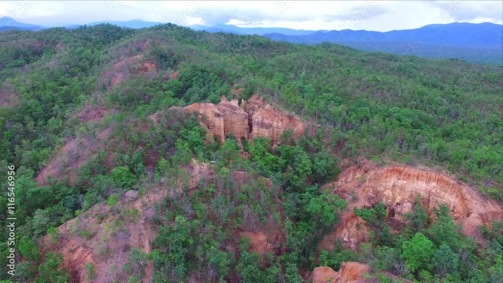 Aerial view of Phachor, amazing place at Chiangmai province, Thailand. Aerial view of Phachor, amazing place at Chiangmai province, Thailand.