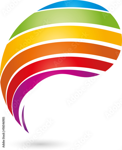 Spirale, Tropfen Logo, Multimedia, farbig
