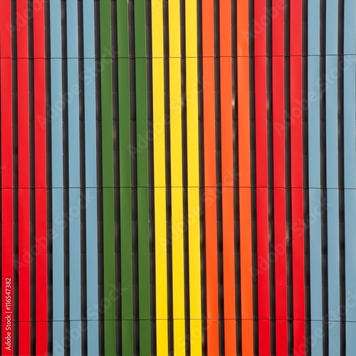 Fototapeta Naklejka Na Ścianę i Meble -  The set of all colors of the rainbow. Vertical rectangles of metal