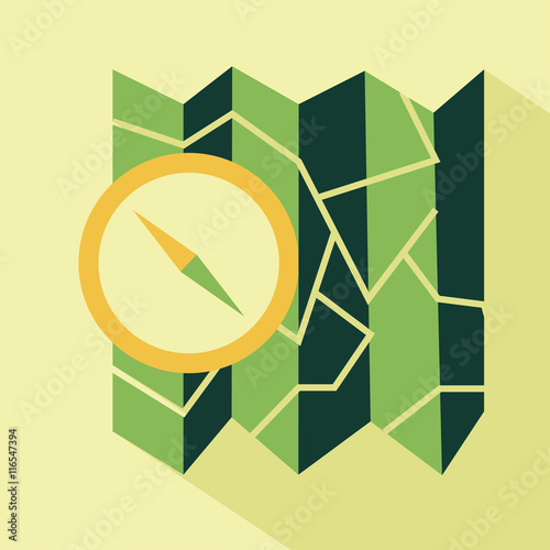map and compass icon