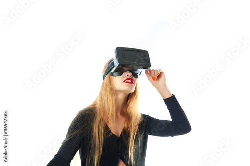 girl in virtual reality helmet © ponomarencko