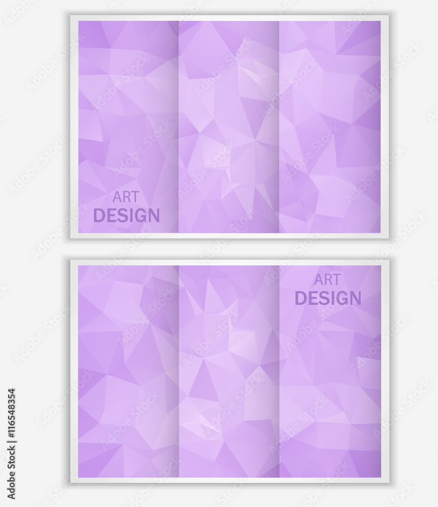 Vector abstract pink banner design with geometric hexagonal background
