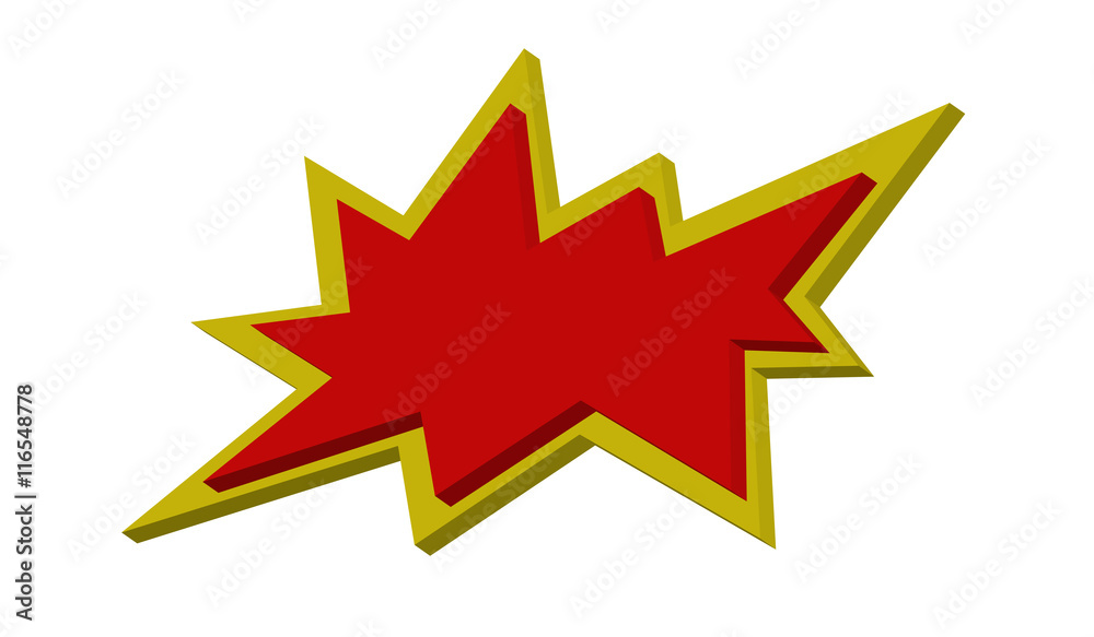 Explosion. Red spot Explosion. Red spot
