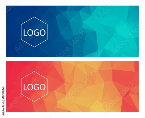 Horisontal polygonal banners