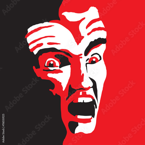 Horror man original vector illustration