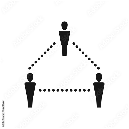 Sociology school subject simple icon on background