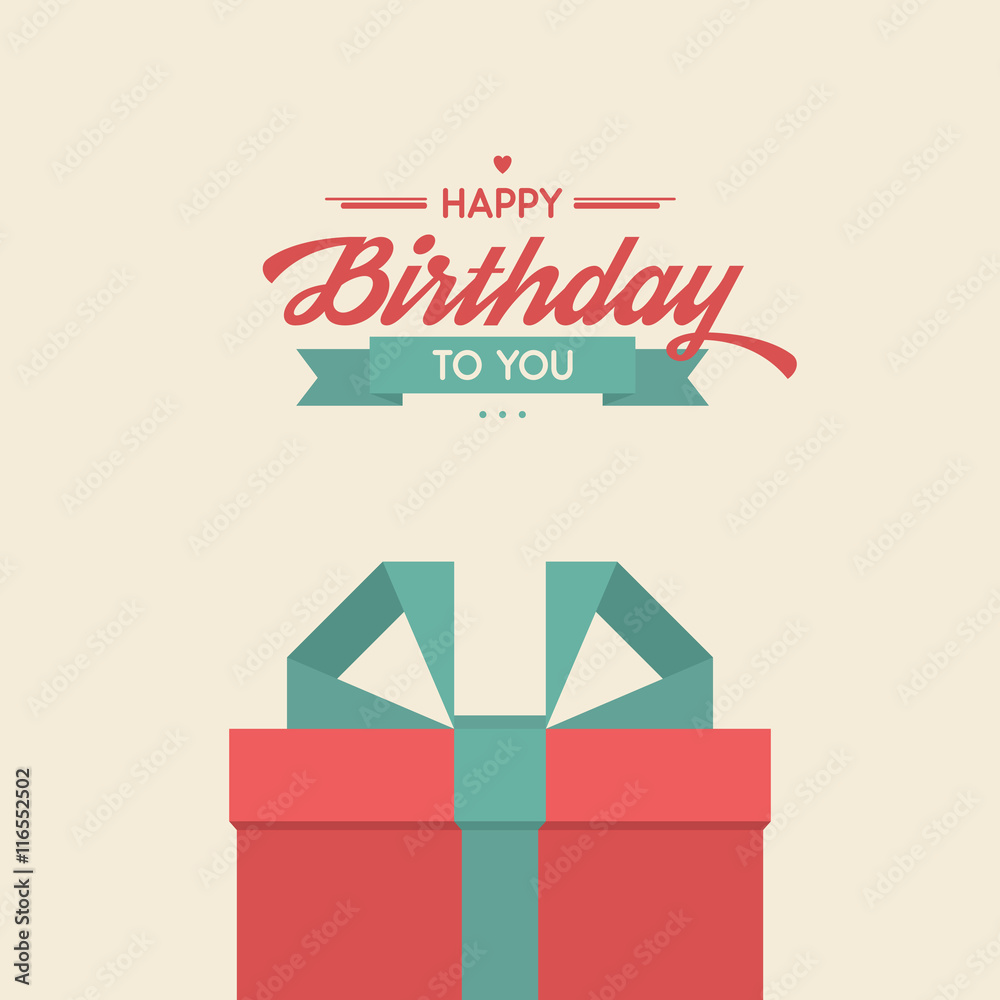 Fototapeta premium Happy birthday greeting card