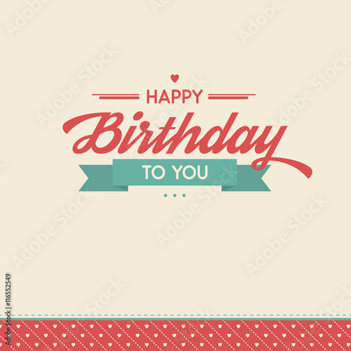 Happy birthday greeting card