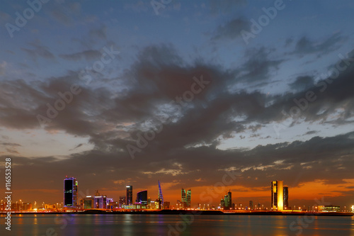  Bahrain skyline during blue hours