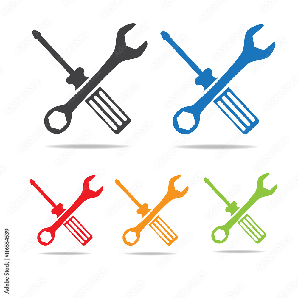 Screwdriver and Wrench icon Screwdriver and Wrench icon