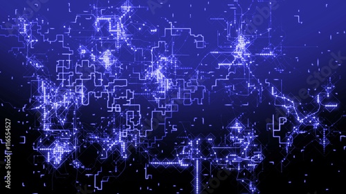 Blue Digital Grid