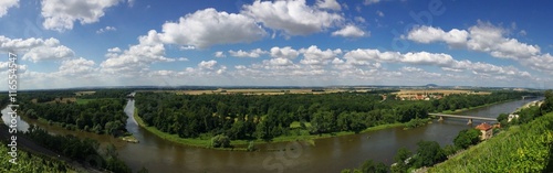 M  ndung der Moldau in die Elbe bei Melnik