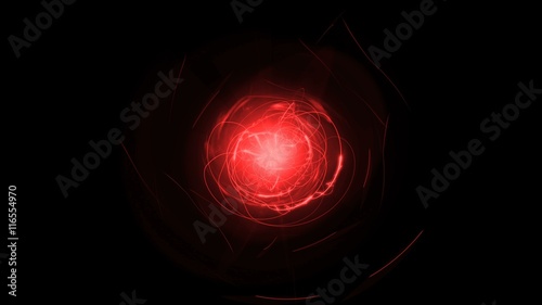 Red Abstract Line Energy With Shockwave