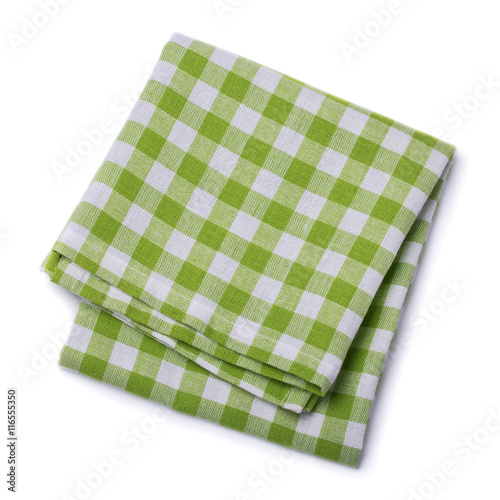 Folded napkin isolated on a white background