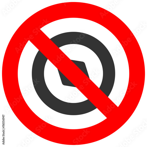Forbidden sign with compass icon isolated on white background. Compass is prohibited vector illustration. Compass is not allowed image. Compassess are banned.