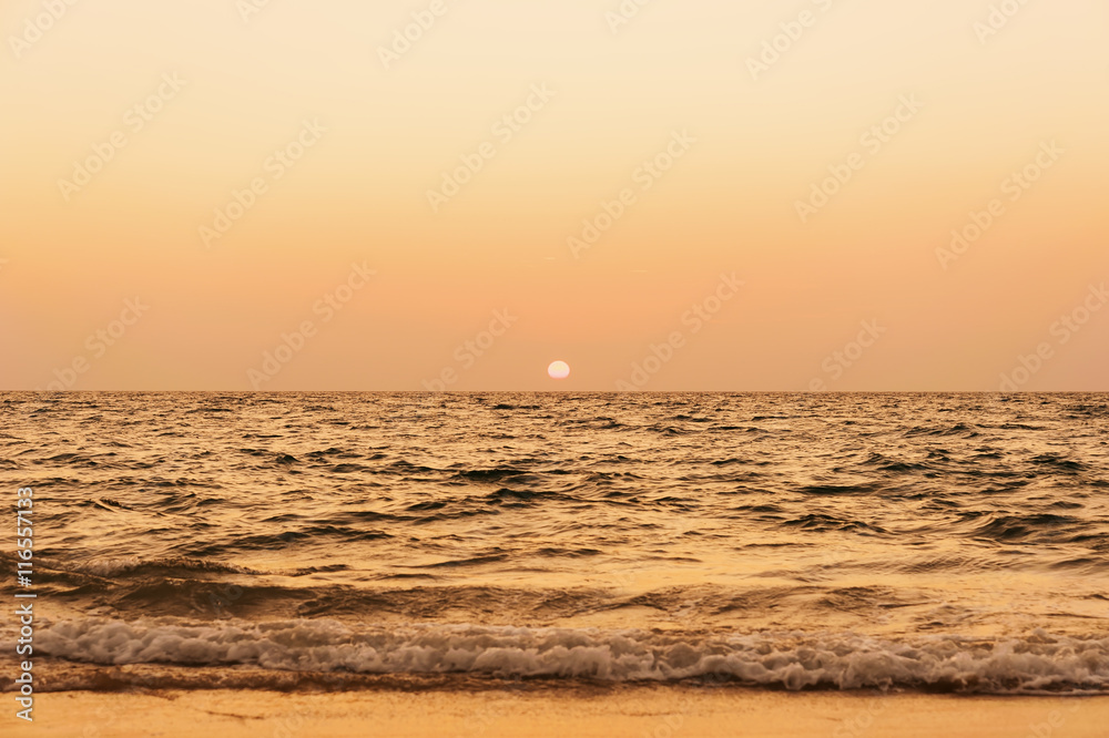 Beach sunrise of the sea