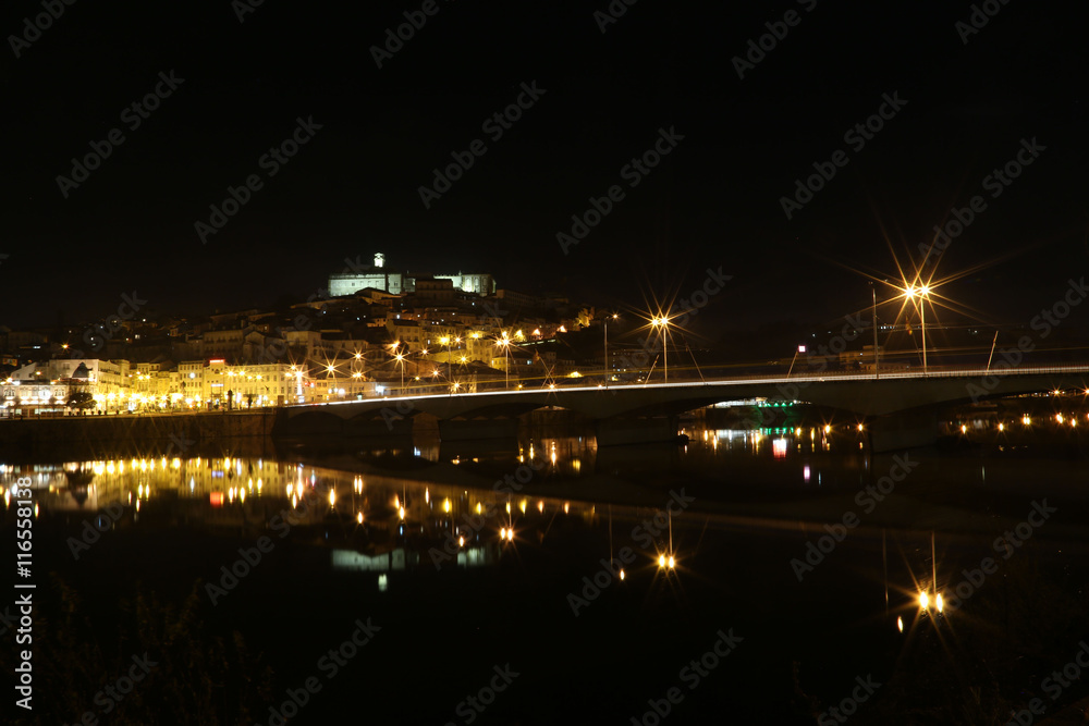 The city of Coimbra at night - Portugal