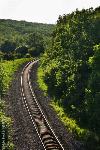 Railway near Povorino. Voronezh Oblast. Russia