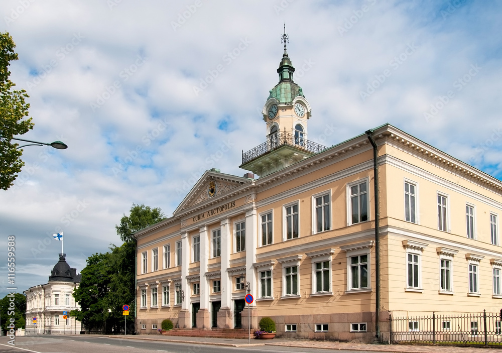 Pori. Finland. Old Town Hall Building. Designed by the architect C.L. Engel in 1831