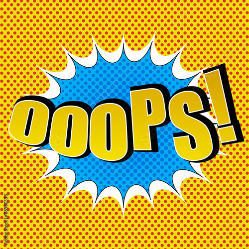 OOOPS comic speech bubble