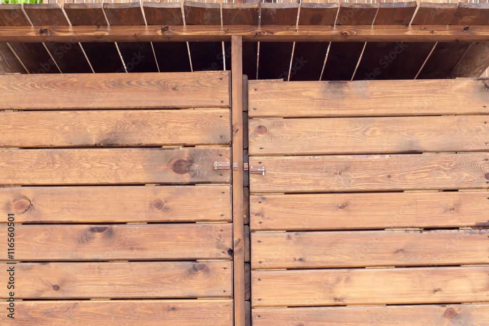 Fototapeta premium Two closed doors in the locker room