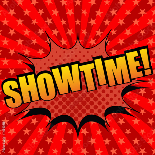 Showtime comic cartoon text