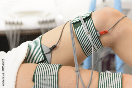 Beautiful Woman getting Electrostimulation Therapy photo