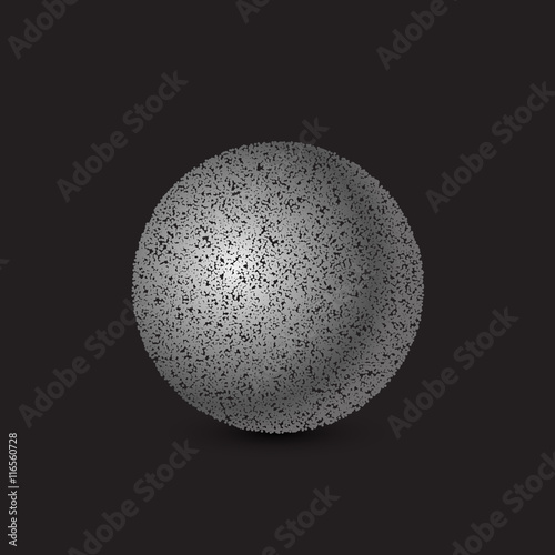 3d sphere made with dots