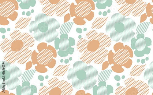 abstract pale color floral summer seamless pattern. modern textu