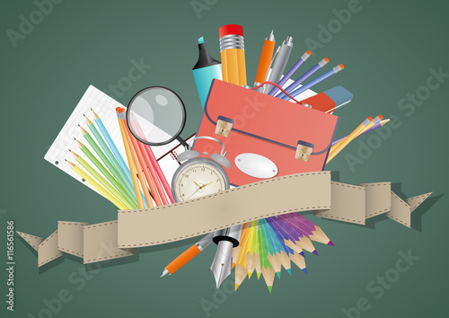 school blank ribbon
