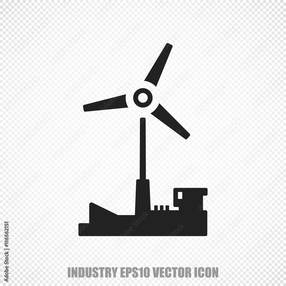 Fototapeta premium Manufacuring vector Windmill icon. Modern flat design.