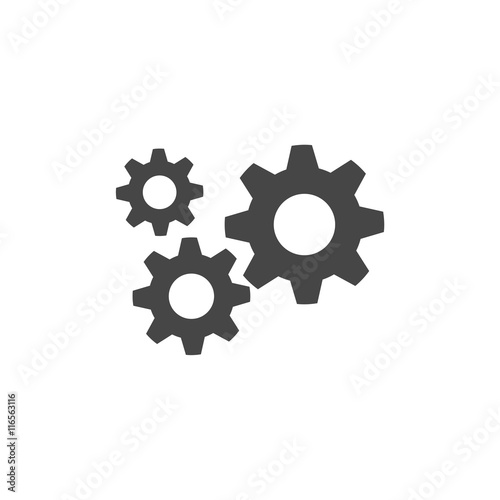 Gear Icon, Gear Icon Isolated on White Background