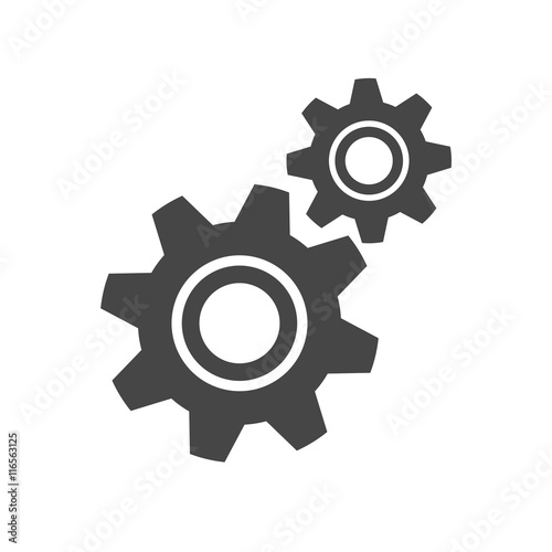 Gear Icon, Gear Icon Isolated on White Background