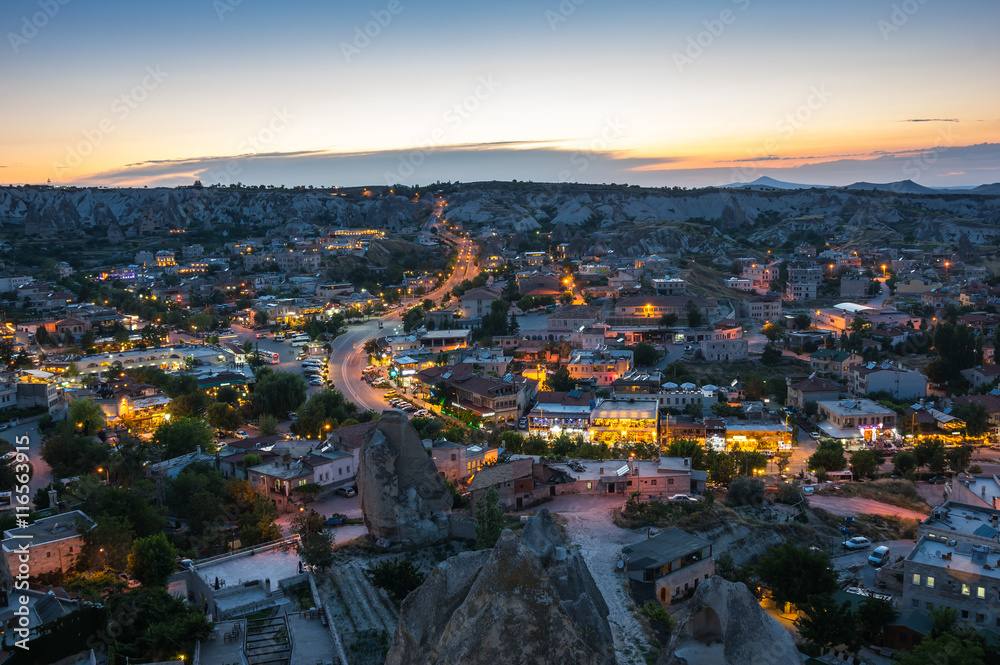 Fototapeta premium The town Goreme in the night