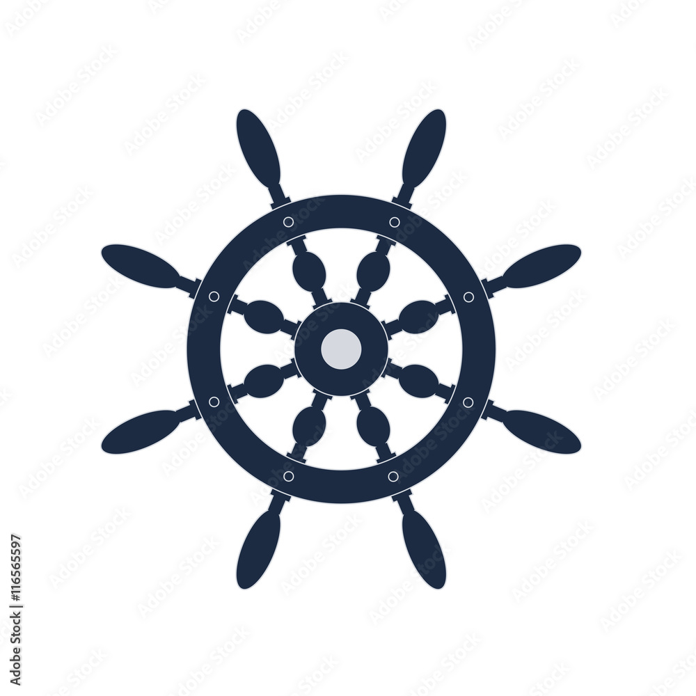 Obraz premium Ship's wheel symbol