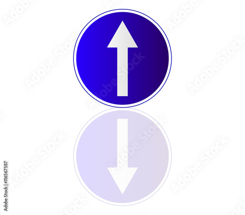 obligatory direction traffic sign