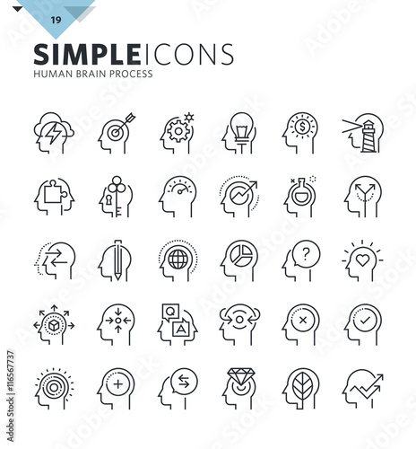 Modern thin line icons of human features and emotions. Premium quality outline symbol collection for web design, mobile app, graphic design. Mono linear pictograms, infographics and web elements pack.