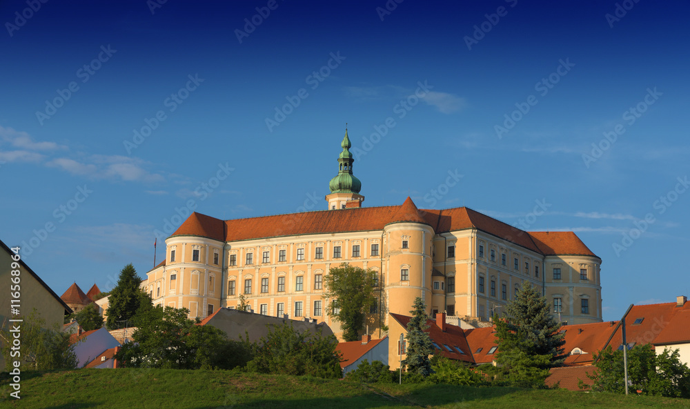 Mikulov castle in summer time