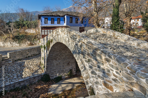 Old house in village of Moushteni near Kavala, East Macedonia and Thrace, Greece photo