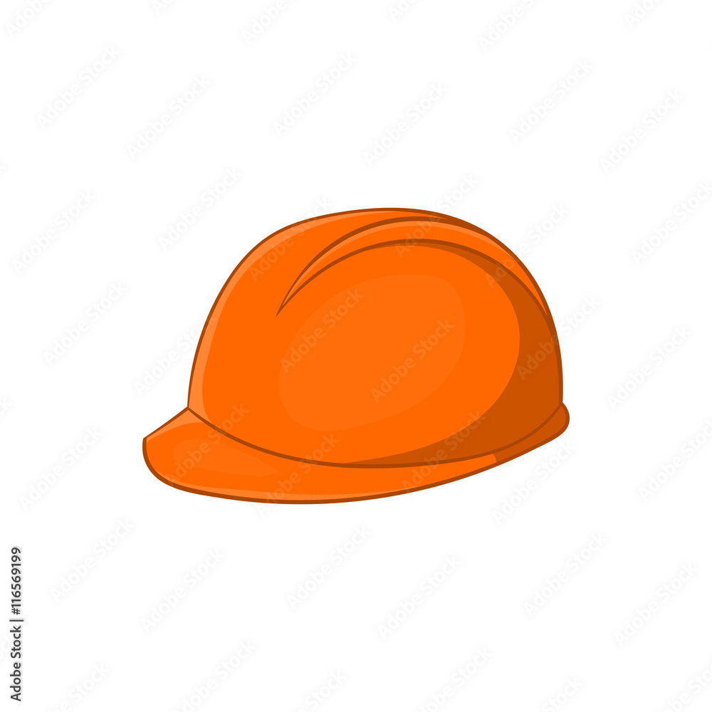 Construction helmet icon in cartoon style isolated on white background. Repair symbol Construction helmet icon in cartoon style isolated on white background. Repair symbol