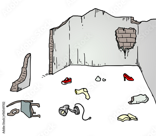 broken wall illustration