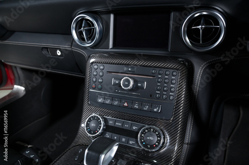 Control panel of sports car 