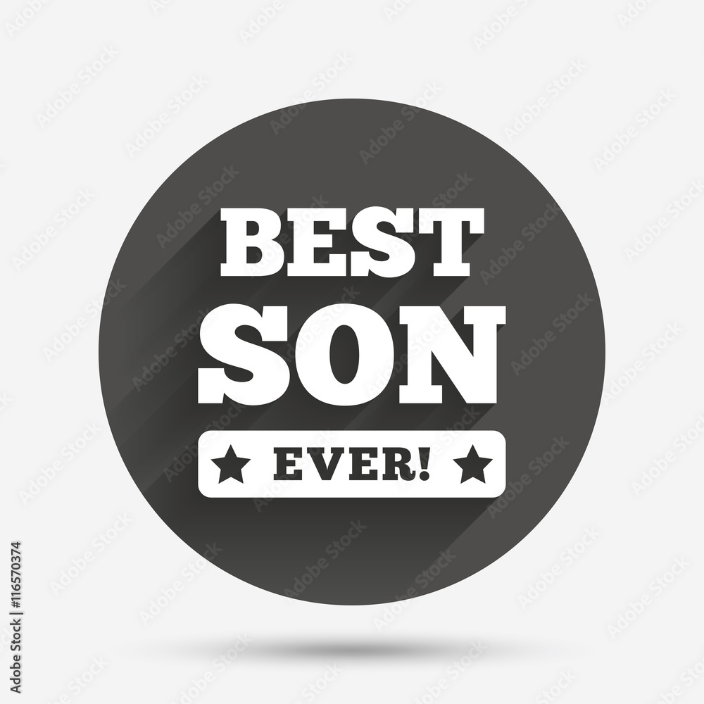 Best son ever sign icon. Award symbol. Best son ever sign icon. Award symbol.
