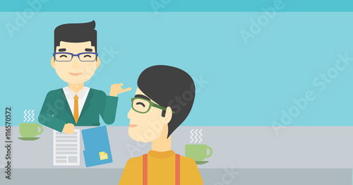 Man during tv interview.