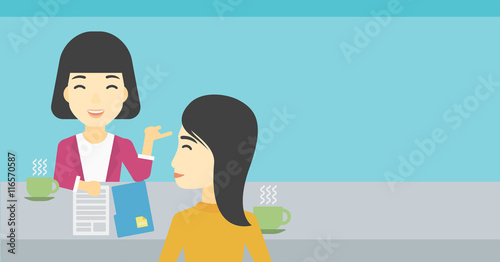 Woman during tv interview.